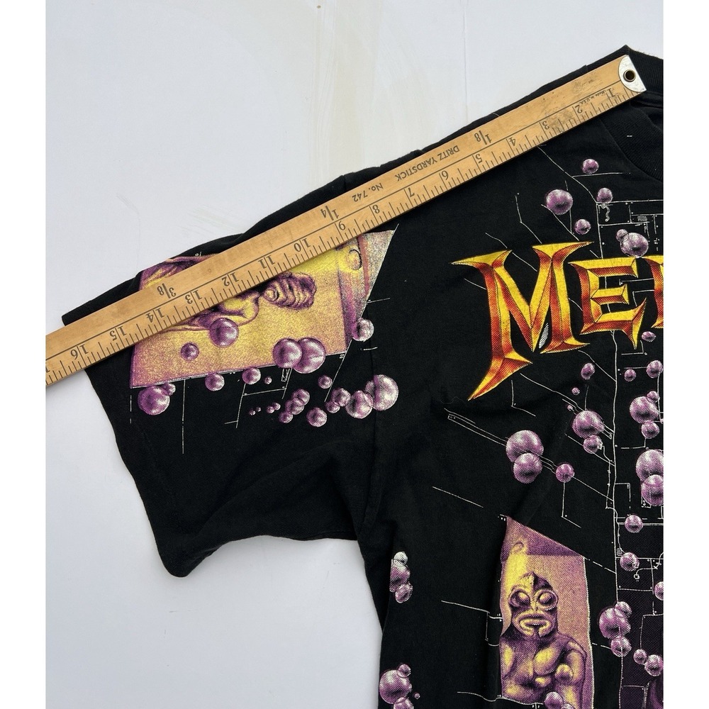 Vintage 1991 Megadeth Rust In Peace Brockum All Over Print T Shirt XL USA - Picture 15 of 16